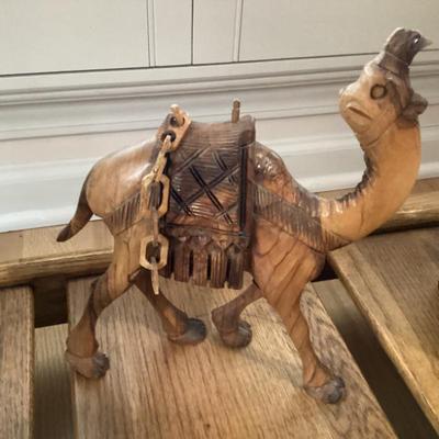 Sale Photo Thumbnail #64: Hand carved olive wood camel