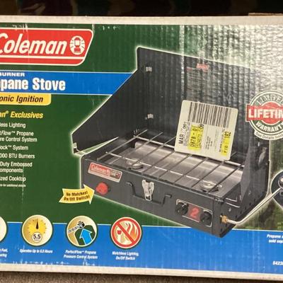Sale Photo Thumbnail #215: Coleman 2 burner propane camp stove