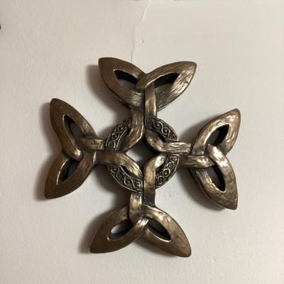 Sale Photo Thumbnail #53: Celtic bronzed wall cross