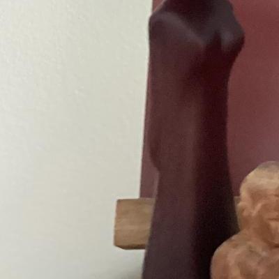 Sale Photo Thumbnail #51: Bermese wooden statue buddhist monk