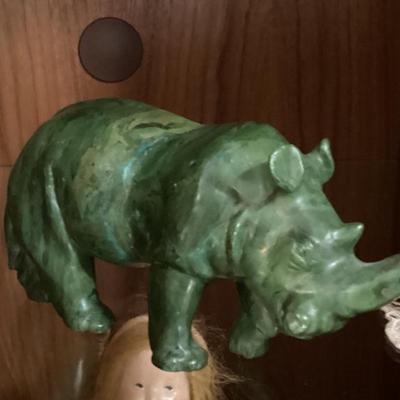 Sale Photo Thumbnail #88: African sculpture rhinoceros figurine