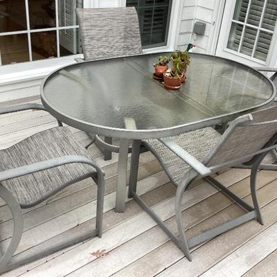 Sale Photo Thumbnail #266: Homestyles captive aluminum 5 piece outdoor dining set