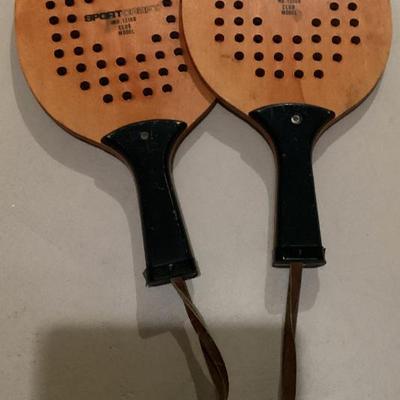 Sale Photo Thumbnail #222: Wooden beach paddles for beach tennis