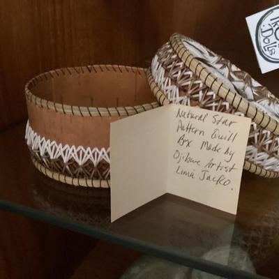 Sale Photo Thumbnail #76: Native american natural star quill box