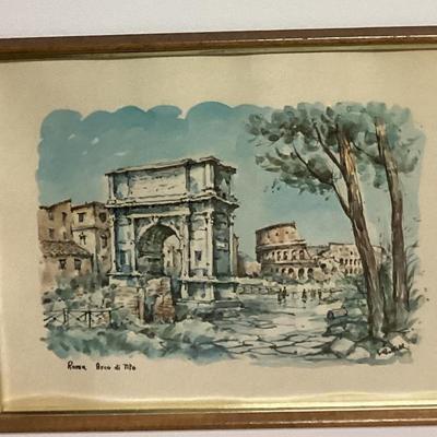 Sale Photo Thumbnail #127: Vintage framed printed roma arco di tito