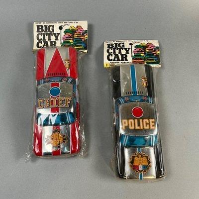 Big City Car Fire Chief and Police Cars