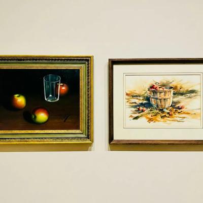 L. Ortiz & Howard Rees Still Life Apple Paintings! 
