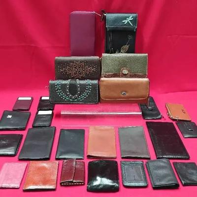 Large Mixed Lot of Leather Wallets, Clutches & Card Holders