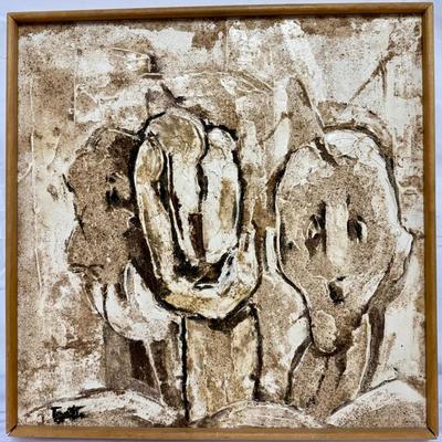 1959 MCM Painting by Louise Tester “No Chance”