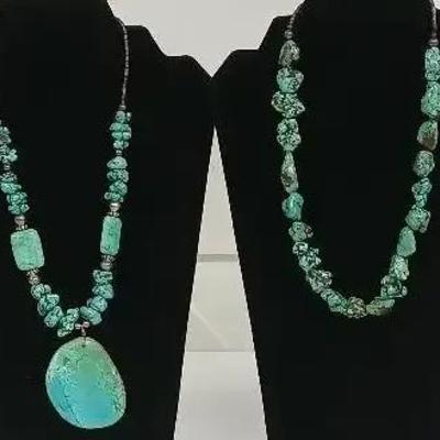 Two Native American Turquoise Necklaces.