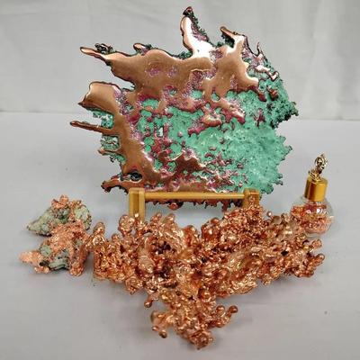 4 Unique Native Copper Specimens - Michigan Upper Peninsula Style