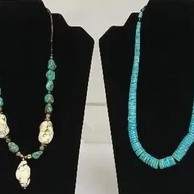 Turquoise 22" & Turquoise / Wild Horse Jasper 20"