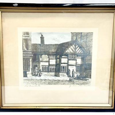 Seven Stars Hostel From 16th Century Old Manchester, England - Framed Artwork