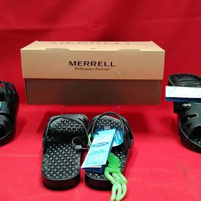 NEW Women's Footwear Lot: Merrell Jungle Moc (7.5) & Sensi Regatta Slides (8)