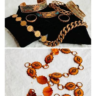 Southwestern Style Artful Copper Bracelets & Rings 