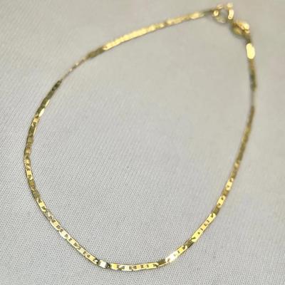 10K Gold Dainty Chain Bracelet 6.75” (.5g)