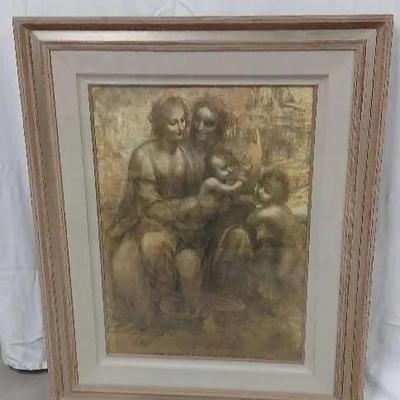 Da Vinci's " The Virgin and Child" print.