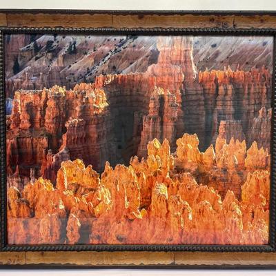 Framed Art Photograph Hoodoos Of Bryce Canyon National Park, Utah 18.5x22.5”