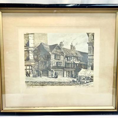 The Old Wellington Inn, Old Manchester, England Framed Artwork