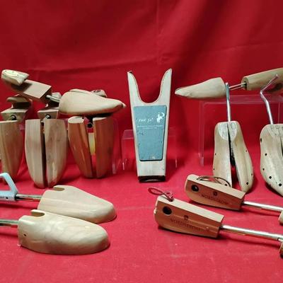 Vintage Cedar & Wood Shoe Trees - Florsheim, Nordstrom & More + Boot Jack