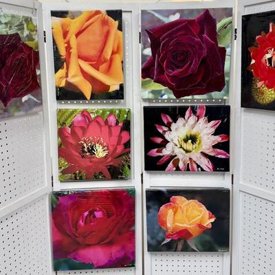 (8) Floral Photo Prints on Canvas by Notable Photographer Ron Duska