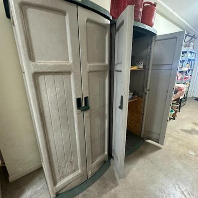 Sale Photo Thumbnail #288: Two "plastic" outdoor storage cabinets