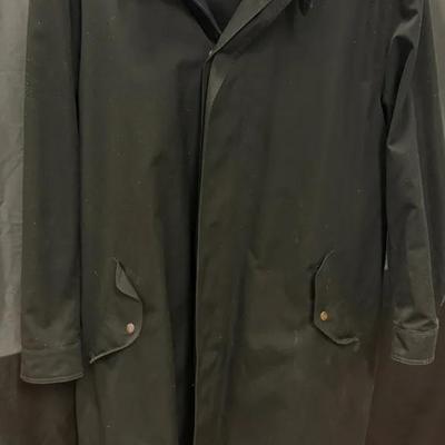 406: Austin Grey Men’s Black Long Coat Hooded Trench Style Made in Korea