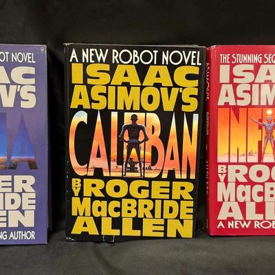 434: Isaac Asimov Robot Novels Lot – Caliban, Inferno & Utopia – Ace Paperback Editions (3 Books)