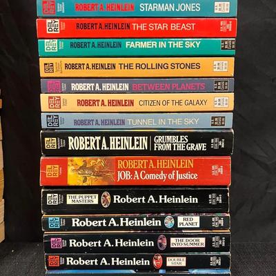 313: Robert A. Heinlein Del Rey Science Fiction Paperback Lot – 15 Books    