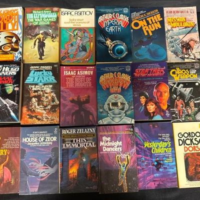 548: Vintage Science Fiction Paperback Lot – Asimov, Clarke, Zelazny (20+ Books)