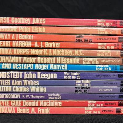 319: Lot of 13 World War II Military History Paperback Books – Ballantine Series