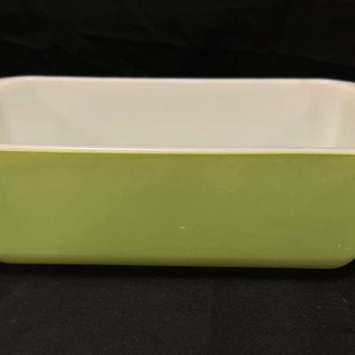 414: Vintage Pyrex 213 Green Refrigerator Dish – 1½ Quart – Made in USA