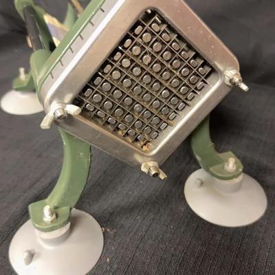528: Vintage Heavy-Duty French Fry Cutter with Suction Base