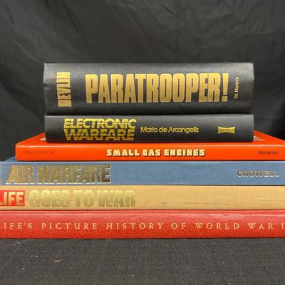 329: World War II Military & Technical History Hardcover Book Lot (7 Volumes)