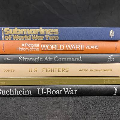 326: WWII Aviation & Naval History Hardcover Book Lot (6 Volumes)