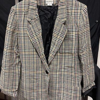 501: Women’s Haberdashery Atelier Houndstooth Tweed Blazer - Size 18