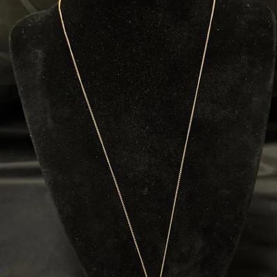 424: 10K Gold Cross Pendant on 14K Gold-Filled Chain – Religious Jewelry – 0.04 ozt Pendant