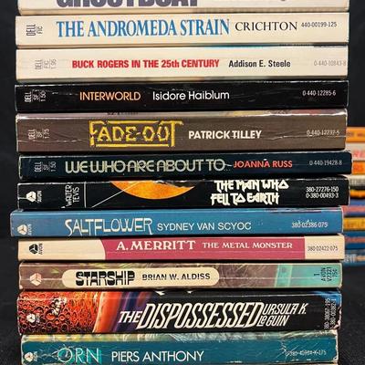 308: Vintage Science Fiction Paperback Book Lot – 13 Books (Dell & Avon)
