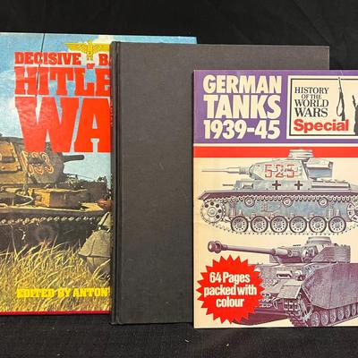 325: World War II Military History Book Lot – 3 Volumes