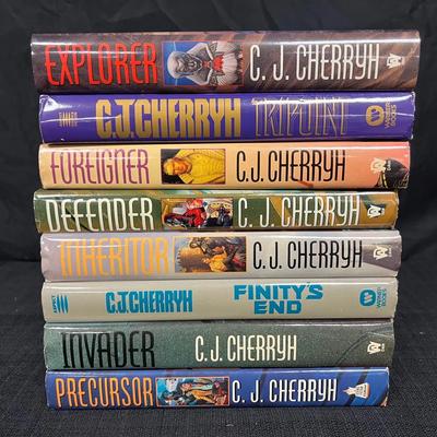 316: Lot of 8 C.J. Cherryh Science Fiction Hardcover Books