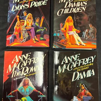 431: Anne McCaffrey Hardcover Book Lot – Lyon’s Pride, Damia, Damia’s Children & The Rowan