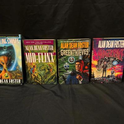 438: Alan Dean Foster Hardcover Sci-Fi Lot (4) — Flinx Series + Codgerspace