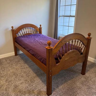 Vintage Twin Wood Bed