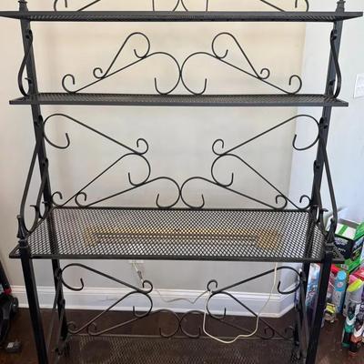 Four Wrought Iron Bakers Rack