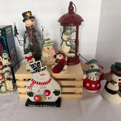 Mixed Lot Of Snowman Decor