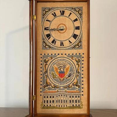 Vintage Embroidery, Crosstitch, American Sampler Paragon Wall Clock