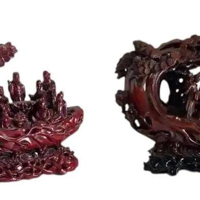A Pair Of “Chinese Boat Of Life” Or “Eight Immortals” Figurines 