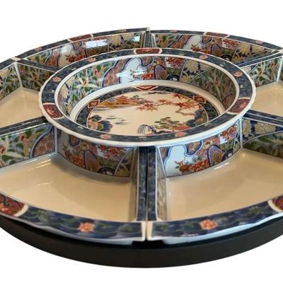 Large Imari Lazy Suzanne 17" Round