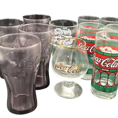 Set Of 11 German Coca-Cola Glasses