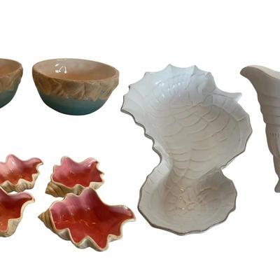 Seaside Bowls And pitcher (8 Pieces)